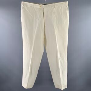 ARMANI COLLEZIONI Size 38 Cream Linen Silk Relaxed Fit Casual Pants